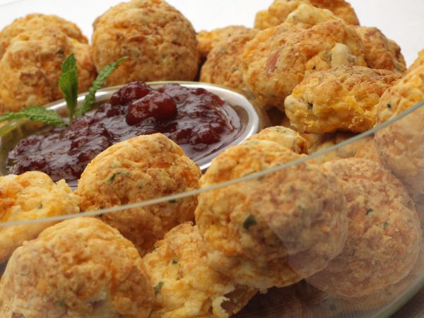 Bourbon Ham Balls with Holiday Sauce