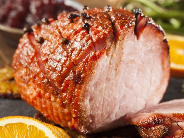 Ham Glazed with Whiskey