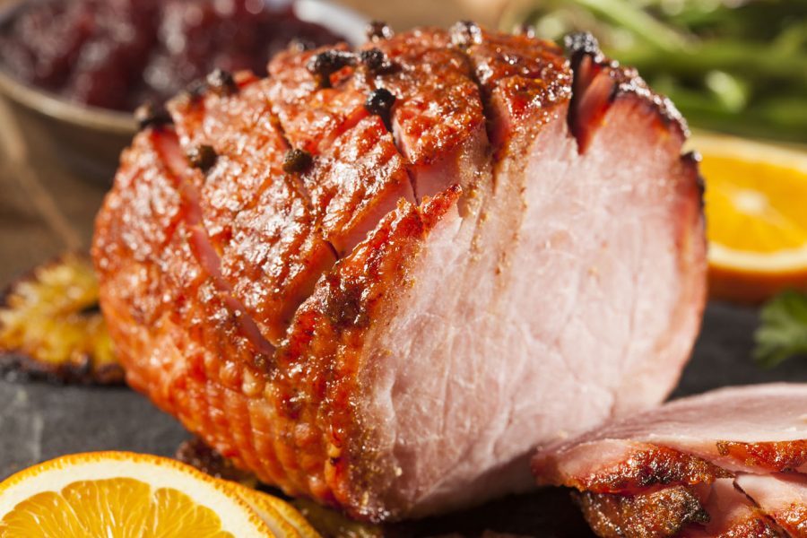 Ham Glazed with Whiskey