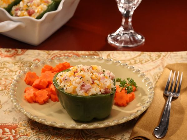 Stuffed Peppers with Ham and Rice