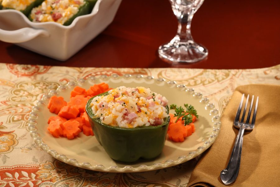 Stuffed Peppers with Ham and Rice